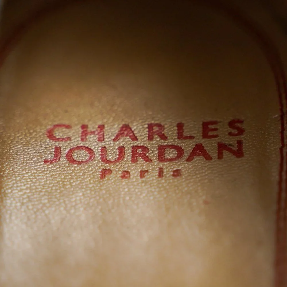 CHARLES JOURDAN Navy All Leather Pumps